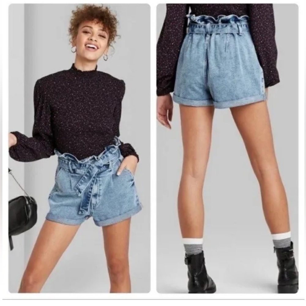 Wild fable paper bag Jean‎ shorts size large